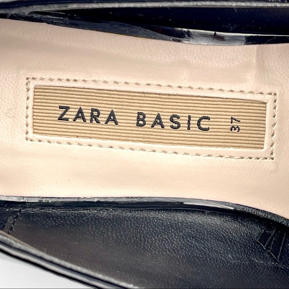 ZARA | Tasseled Black Patent Leather Style Loafer Flats | Size US 6.5 / EUR 37 - Picture 13 of 13